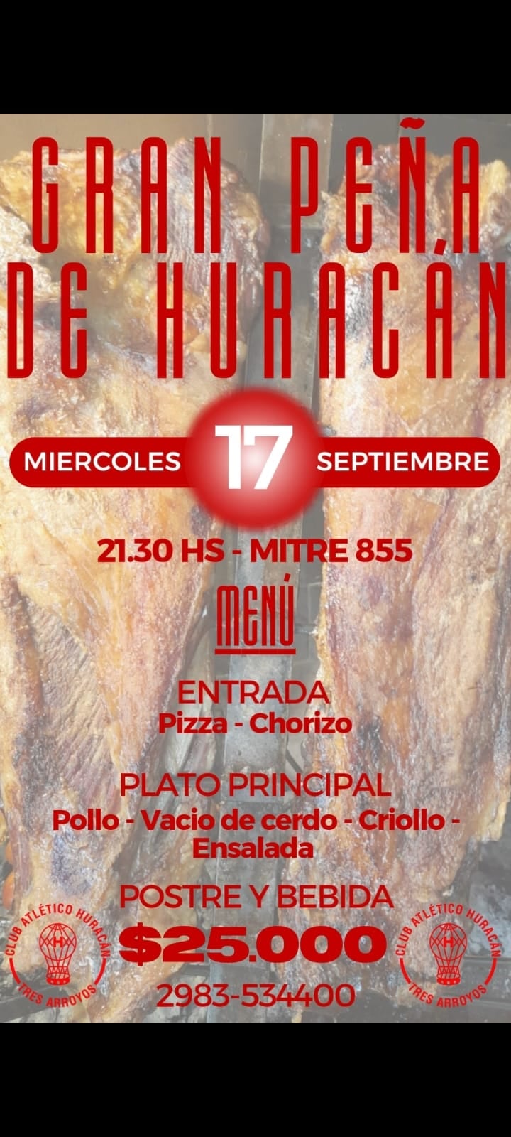 Huracán organiza su primera Gran Peña con cena y shows en vivo