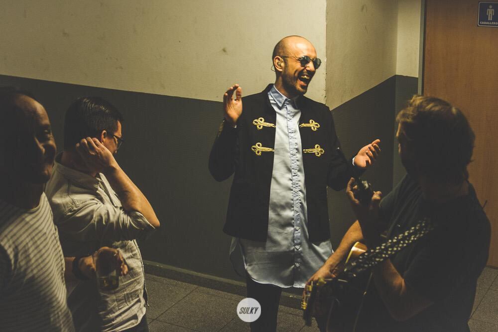 Abel Pintos antes de uno sus shows