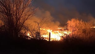 Más de 170 bomberos voluntarios intentan combatir el foco, en un día de riesgo extremo de incendios.