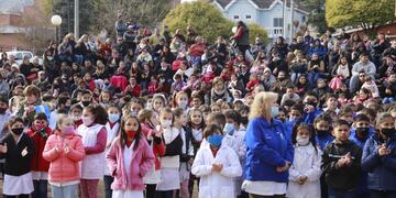 Una gran convocatoria en la Plaza Belgrano.