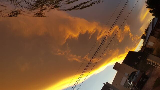 Asombro de los vecinos por las nubes en Sierra de la Ventana