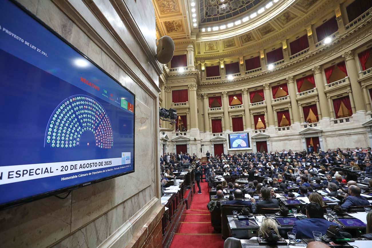 Megasesión en Diputados. La Cámara de Diputados rechazó insistir con la ley que proponía otorgar un bono extraordinario previsional para beneficiarios que cobran los haberes mínimos por 160 votos positivos, 83 negativos y 6 abstenciones. (Prensa Diputados)