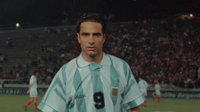 Juan Esnáider en su paso por la Selección Argentina