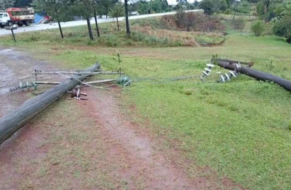 Temporal dejó sin energía a San Pedro y varias localidades del Norte misionero