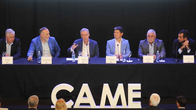 Buenos Aires: el gobernador Juan Schiaretti en la sede de CAME. (Gobierno de Córdoba)