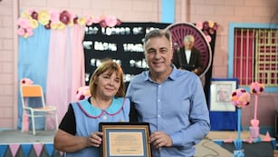 Luis Castellano formó parte de las celebraciones del Jardín del barrio Güemes