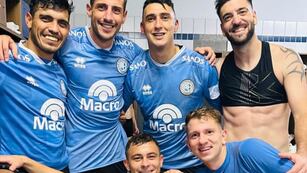 Pablo Chavarría marcó los dos goles que le dieron el triunfo a Belgrano en Brasil y acabó con las críticas, en particular una que se hizo viral gracias a Lucas Passerini. (Captura).