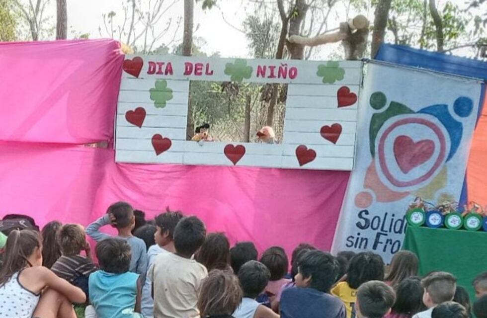 Solidarios sin Fronteras agasajó a los niños en la comunidad Guapo’y en Puerto Libertad