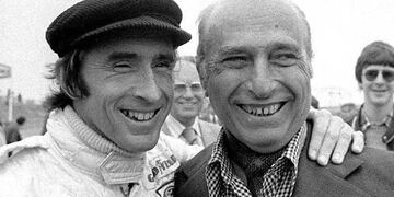Jackie Stewart admiró a Juan Manuel Fangio y no se cansa de afirmar que el argentino es mejor que Lewis Hamilton, el siete veces campeón del mundo que domina esta era. (Foto: Archivo)