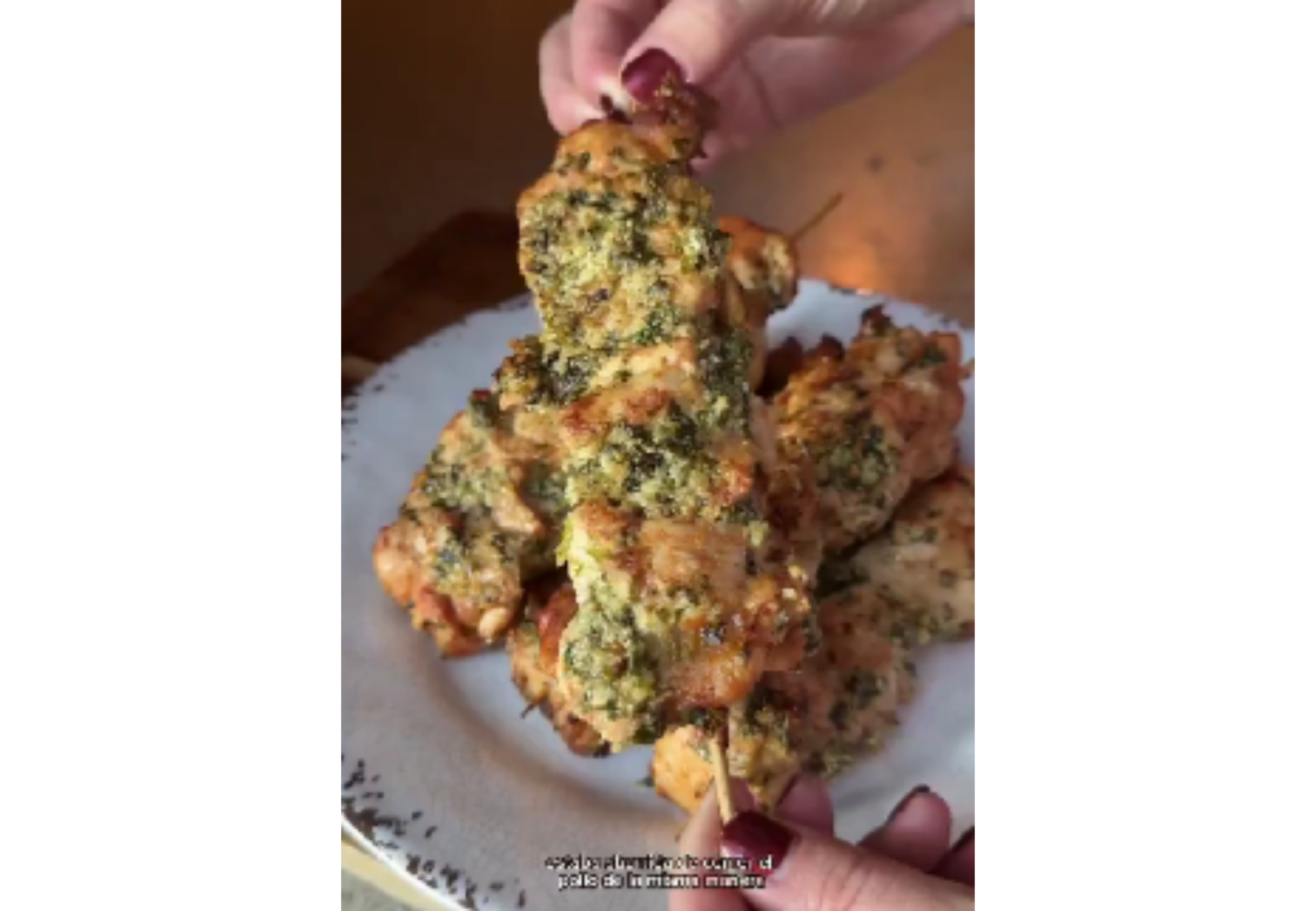 Así quedan los pinchos.