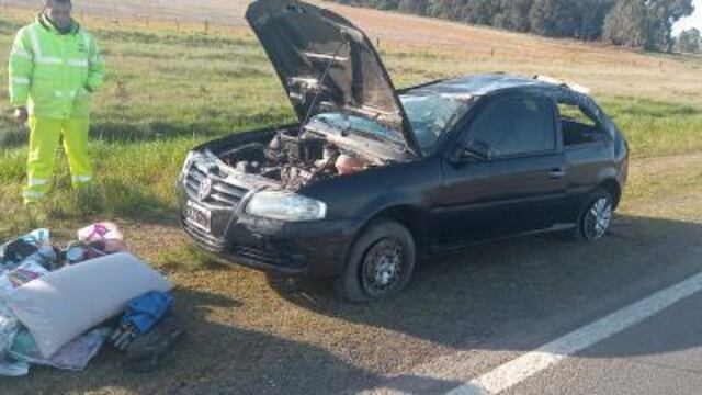 Vuelco en el Km 330.de la Ruta 3