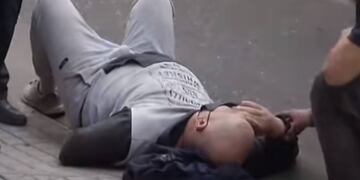 Uno de los tacheros debió recibir asistencia médica