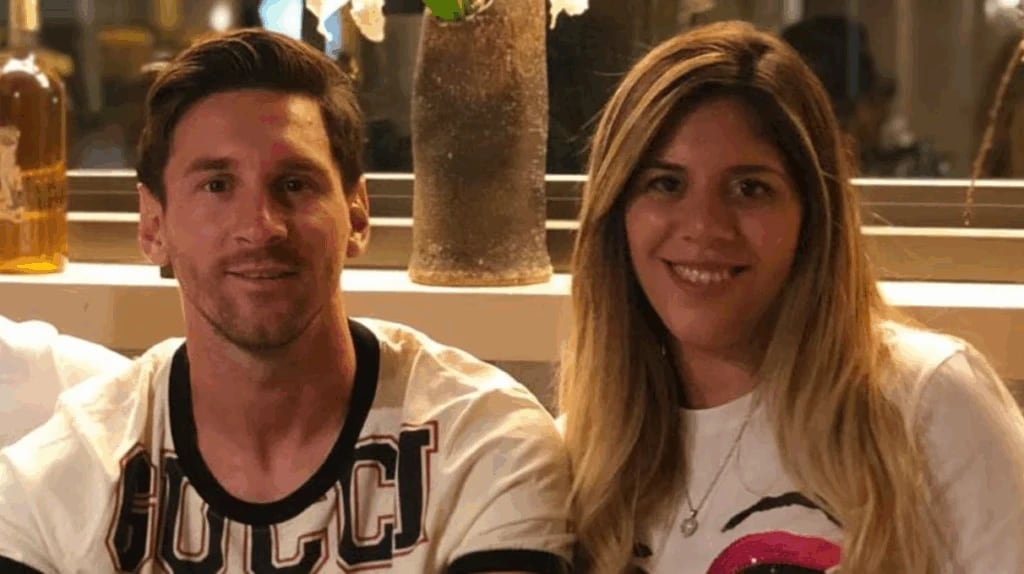 Lionel Messi y María Sol Messi.