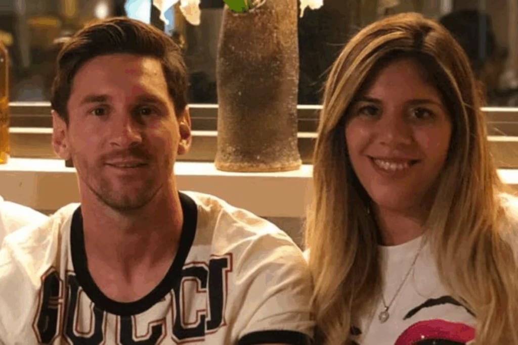 Lionel Messi y María Sol Messi.