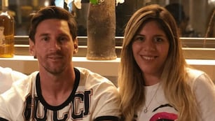 Lionel Messi y María Sol Messi.