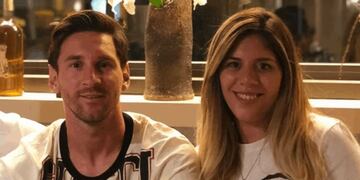 Lionel Messi y María Sol Messi.