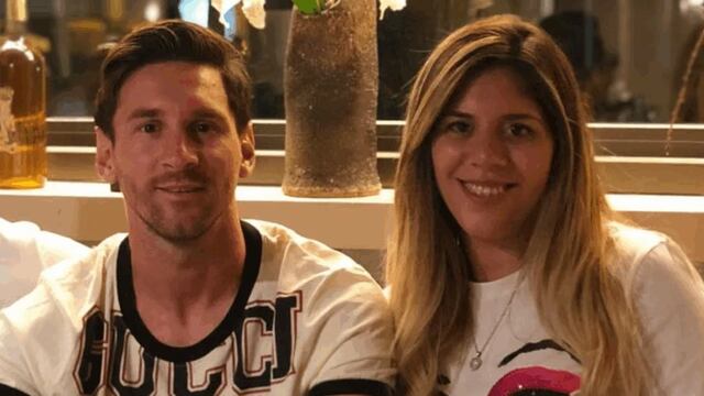 Lionel Messi y María Sol Messi.