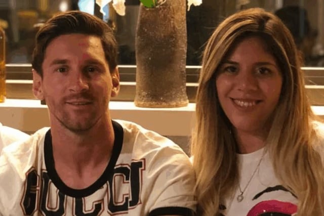 Lionel Messi y María Sol Messi.