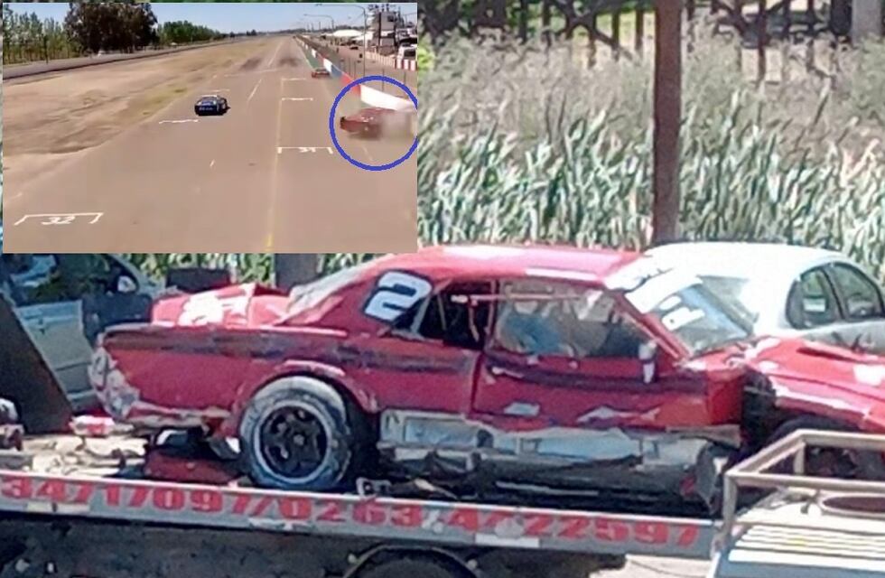 Automovilismo: Gerardo Martín se salvó de milagro al chocar contra un paredón en el Zonal Cuyano