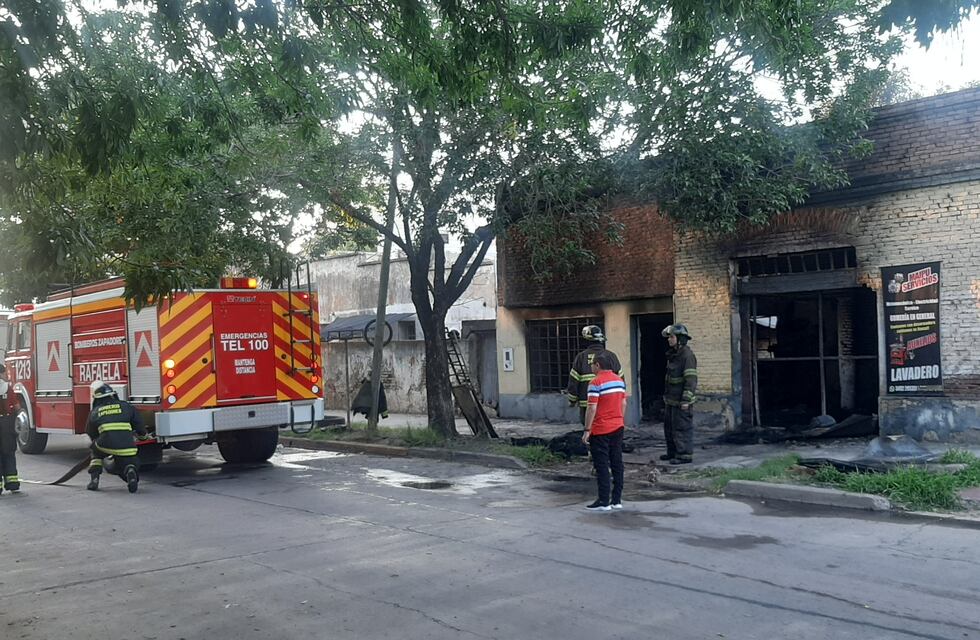Pérdidas totales por un incendio en una gomería