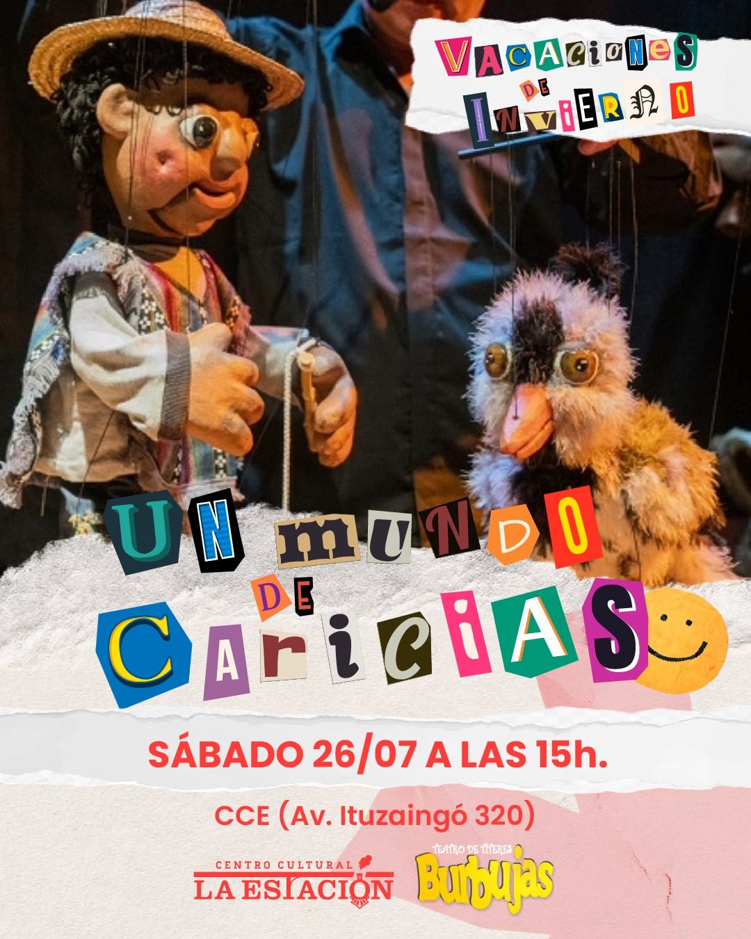 Teatro de títeres en el Centro Cultural la Estación de Tres Arroyos