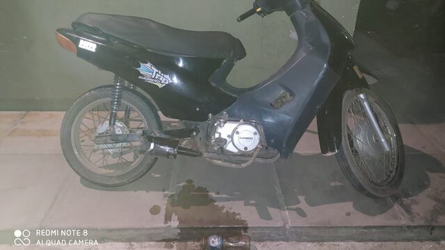 Moto secuestrada por la policia de Arroyito