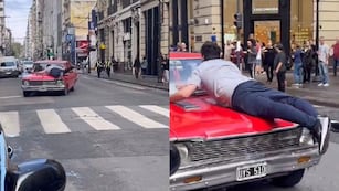 Un auto atropelló a un hombre en pleno centro de la ciudad.