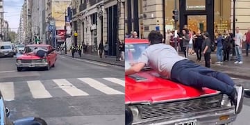 Un auto atropelló a un hombre en pleno centro de la ciudad.