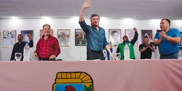 Máximo Kirchner en el acto en Avellaneda, donde habló por primera vez tras las acusaciones hacia Cristina por la causa Vialidad.