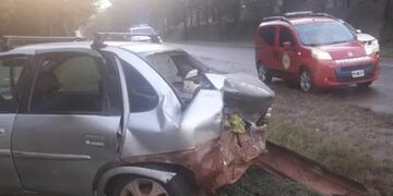 Accidente vial en Puerto Libertad dejó solo daños materiales.
