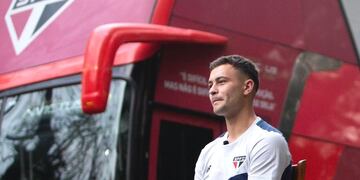 Santiago Longo pasó a préstamo al Sao Paulo hasta agosto de este año. Belgrano apuntó a repatriarlo (Prensa São Paulo FC).