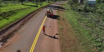 La Dirección Provincial de Vialidad finalizó obras de señalización en la Ruta Provincial N°2 y N°103.