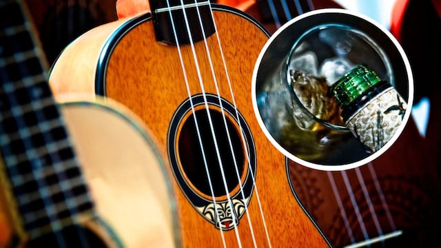 ¿Qué pasaría si juntamos una botella de fernet y una guitarra?.