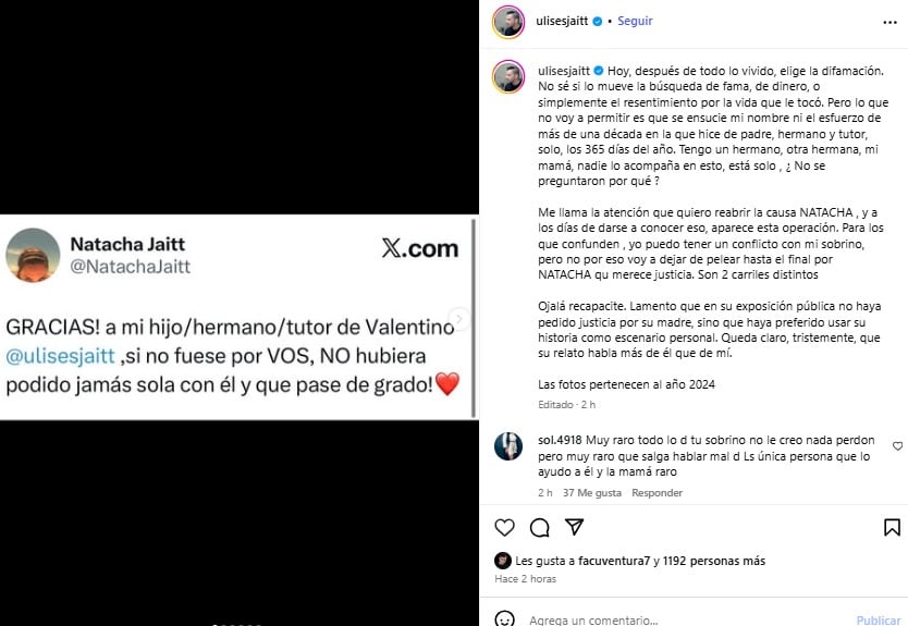Ulises Jaitt a través de su cuenta de Instagram.