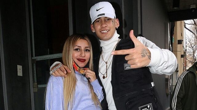 Tamara Báez junto a L-Gante.