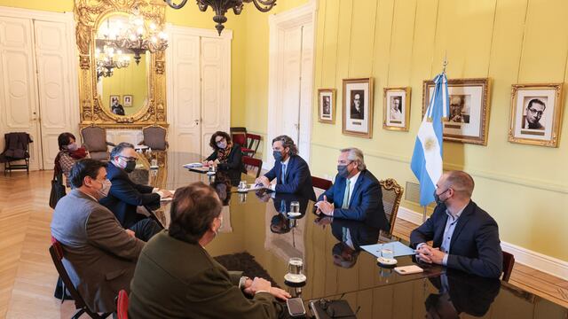 El presidente Alberto Fernández encabezó una reunión del Gabinete Económico en la Casa Rosada. (Presidencia)