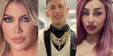 Wanda Nara, L-Gante y Tamara Báez