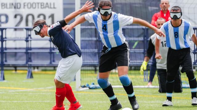 Argentina derrotó 4-3 a Tailandia en el Grand Prix de Tokio, fútbol para ciegos.