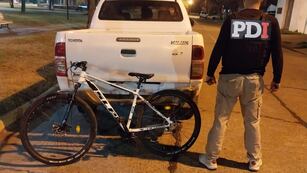 La bicicleta recuperada por la PDI