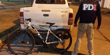 La bicicleta recuperada por la PDI