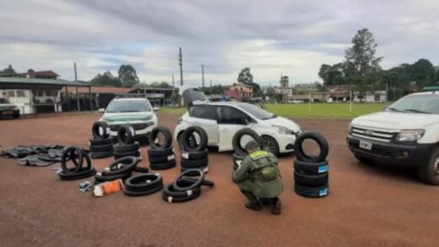 Incautan contrabando de cubiertas y repuestos vehiculares en San Pedro.