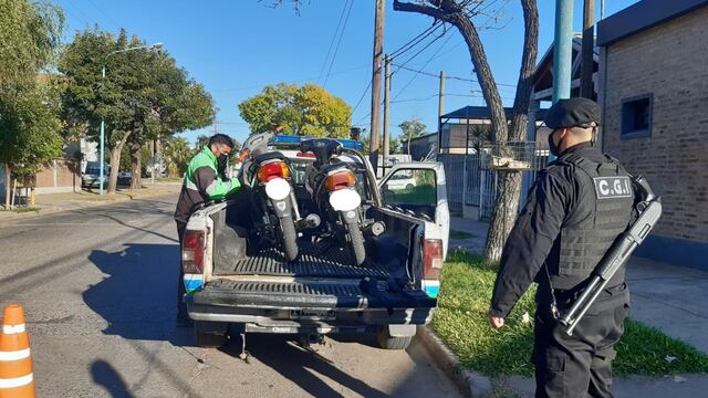 Secuestro de motos, junto con la Policía