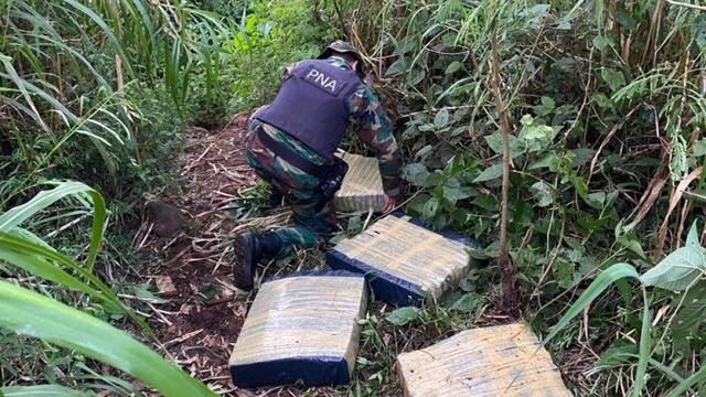 Cargamento de marihuana incautado en Puerto Iguazú.