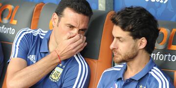 El cordobés Pablo Aimar es un hombre clave en el cuerpo técnico de Scaloni. Una persona de total confianza (Prensa AFA).