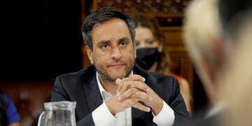 Juan Cabandie en el Senado por los Incendios en Corrientes. 
Foto Federico Lopez Claro.