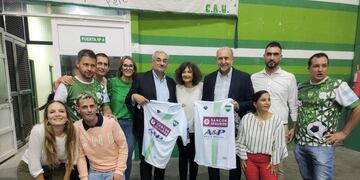 Perotti y Calvo en los festejos de Unión de Sunchales