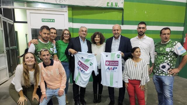 Perotti y Calvo en los festejos de Unión de Sunchales