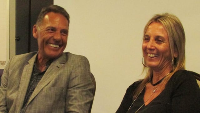 Miguel Ángel Russo y Mónica Croavara.