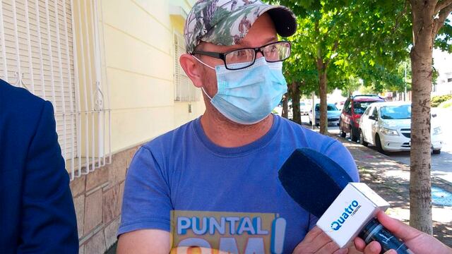 El plomero Carlos Galíndez denuncia que policías de Río Cuarto le quebraron el maxilar a golpes (foto Puntal AM).