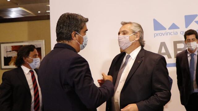 El gobernador Jorge Capitanich y el presidente Alberto Fernández.